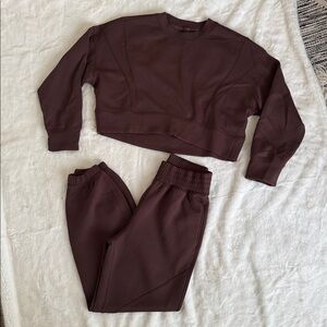 YPB Chocolate Brown Sweat Set